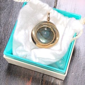 14k pendant w/ labordorite and platinum